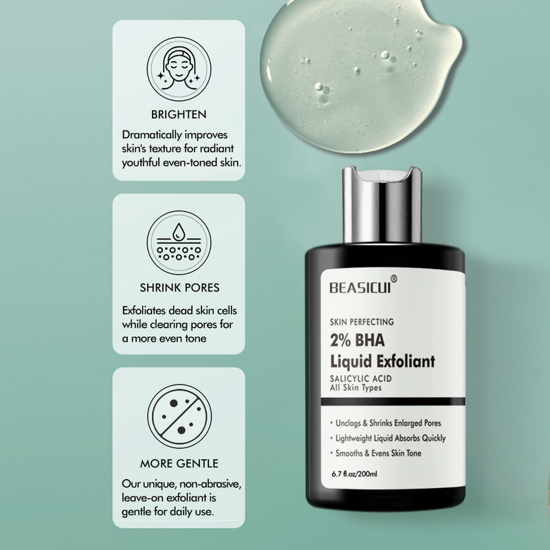 Salicylic Acid Exfoliant Manufacturer - 2% BHA Liquid for Blackheads, Pores & Wrinkles