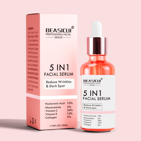 Face Serum Manufacturer - New 5-in-1 with Niacinamide, Vitamin C, E & HA