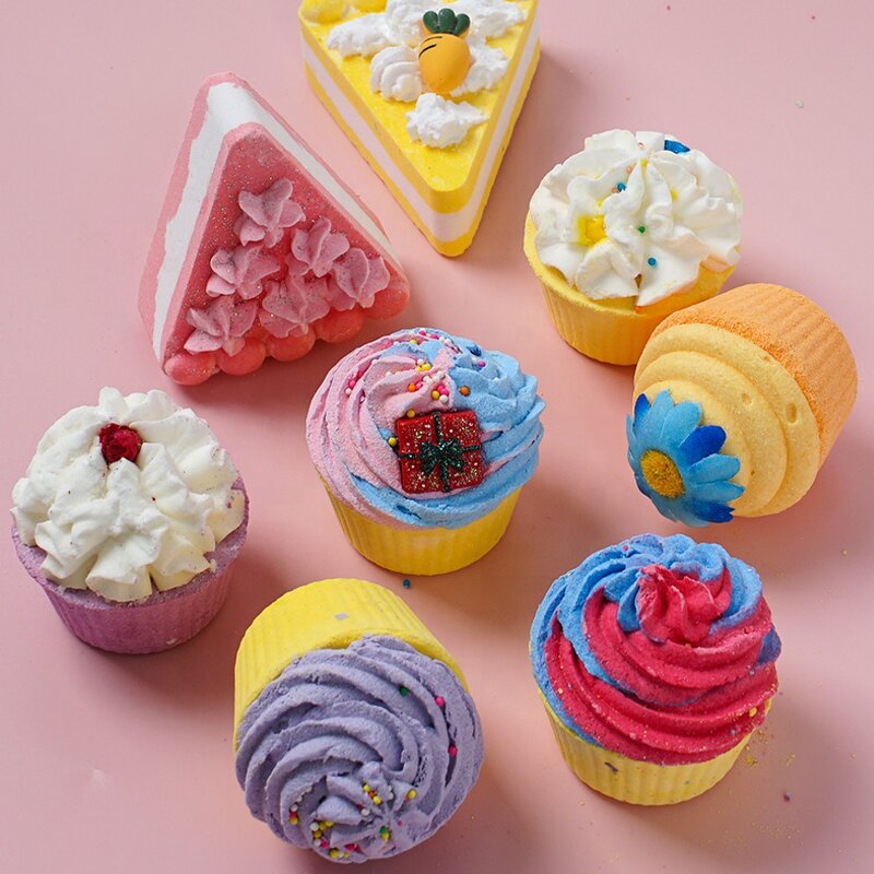 Bubble Bath Manufacturer - ShangMei Custom Colorful Cake Natural Handmade Bath Bombs