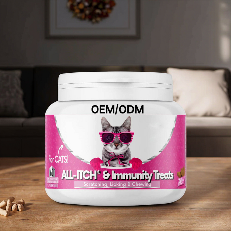 Cat Allergy Chews - Manufacturer - Anti-Shedding Hot Spots Grain-Free High-Protein