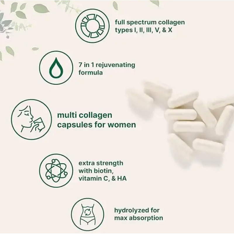Collagen Capsules - Manufacturer - OEM Multi-Collagen Biotin Hyaluronic Adult