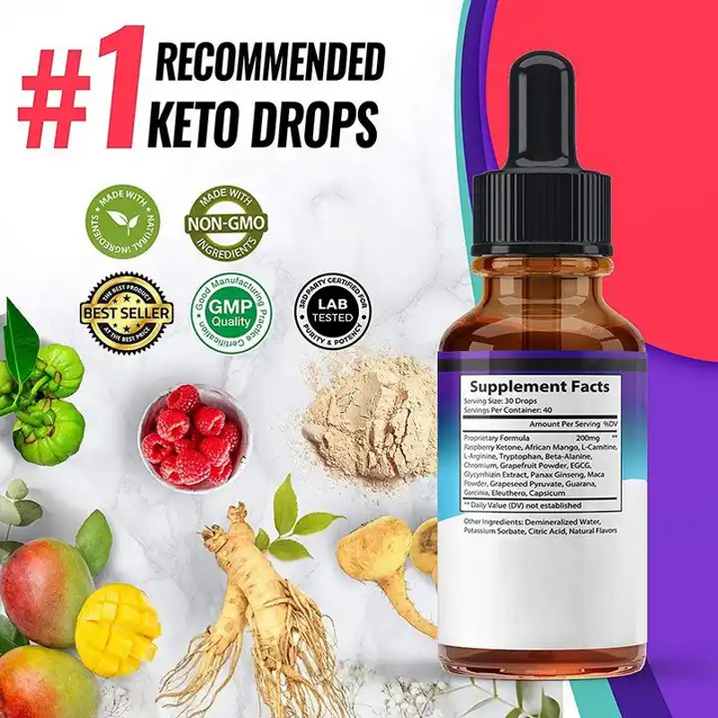 BHB Keto Drops - Manufacturer - OEM Organic Private Label 30ml Weight Loss