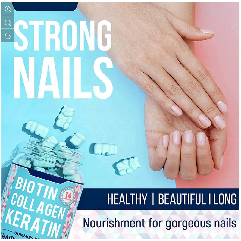 Biotin Collagen Gummies - Manufacturer - Vegan Hair Skin Nails Adult Supplement
