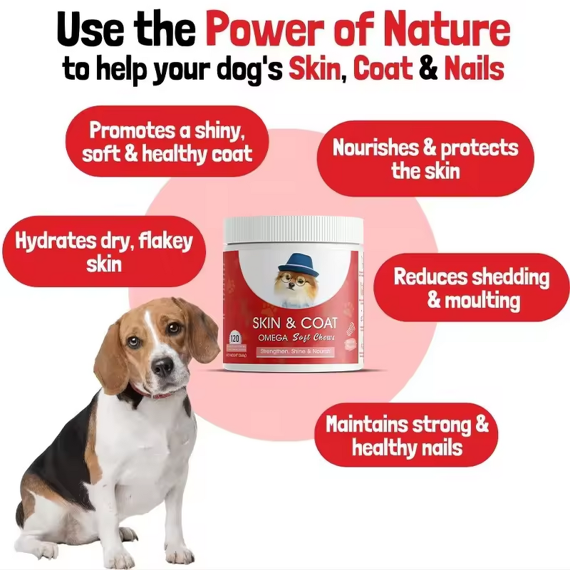 Pet Skin Coat Treats - Manufacturer - Reduce Shedding Nourish Coat Vitamin Minerals