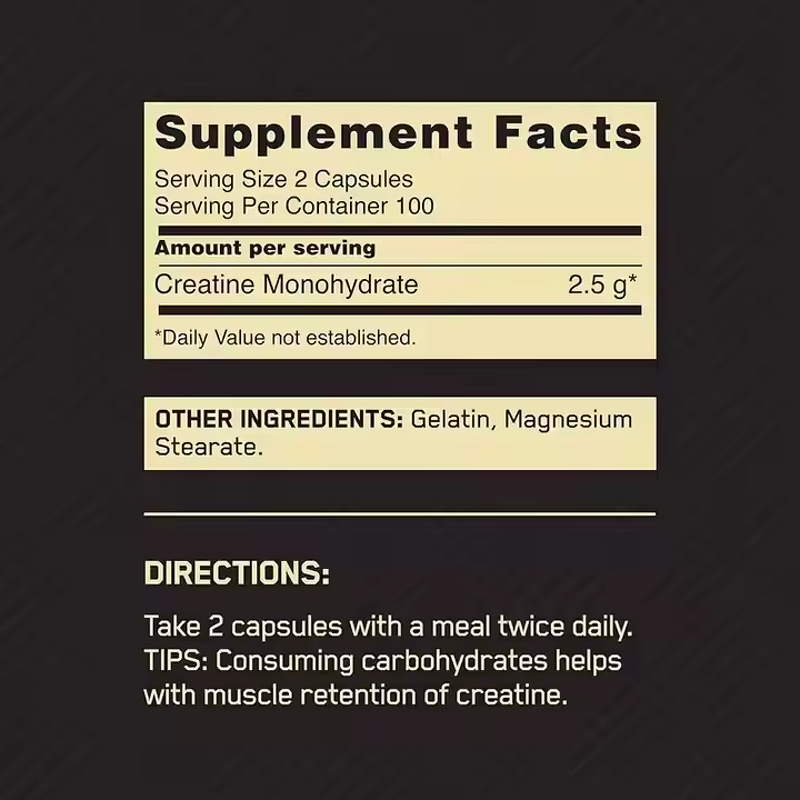 Creatine Capsules - Manufacturer - Private Label Customized Muscle Health
