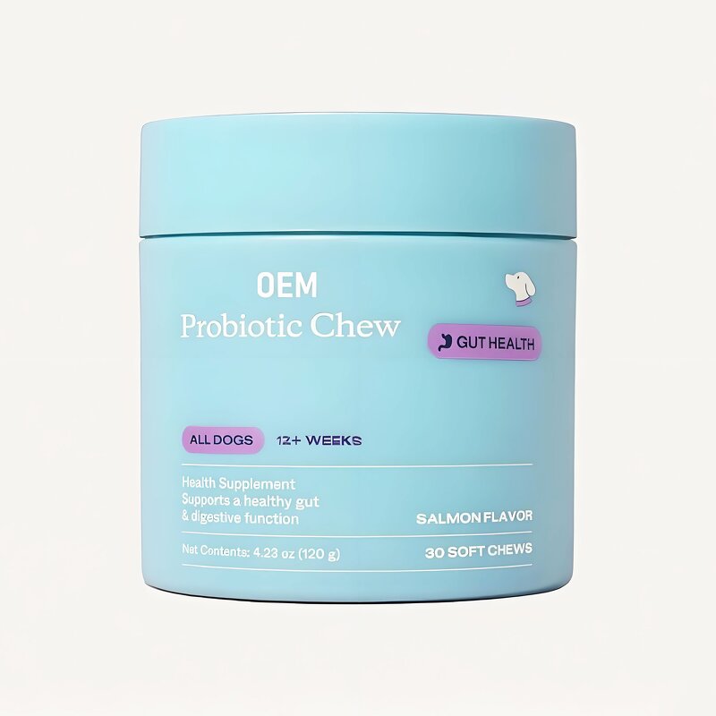 Dog Probiotic Chews - Manufacturer - OEM Salmon Flavor Intestinal Digestive Support