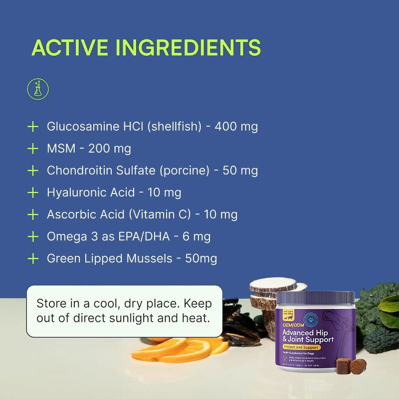 Large Dog Joint Chews - Manufacturer - OEM ODM Glucosamine Chondroitin Hip Support