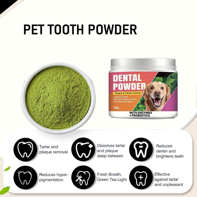 Dog Tooth Powder - Manufacturer - Oral Care Whitening Breath Plaque Control OEM