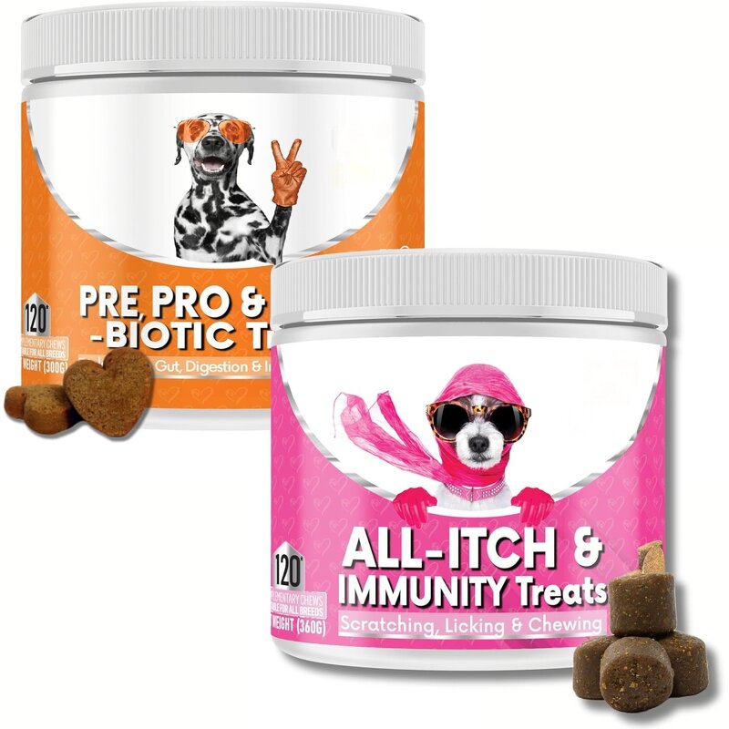 Dog Multivitamin Chews - Manufacturer - Private Label 8-in-1 Probiotic 120 Count