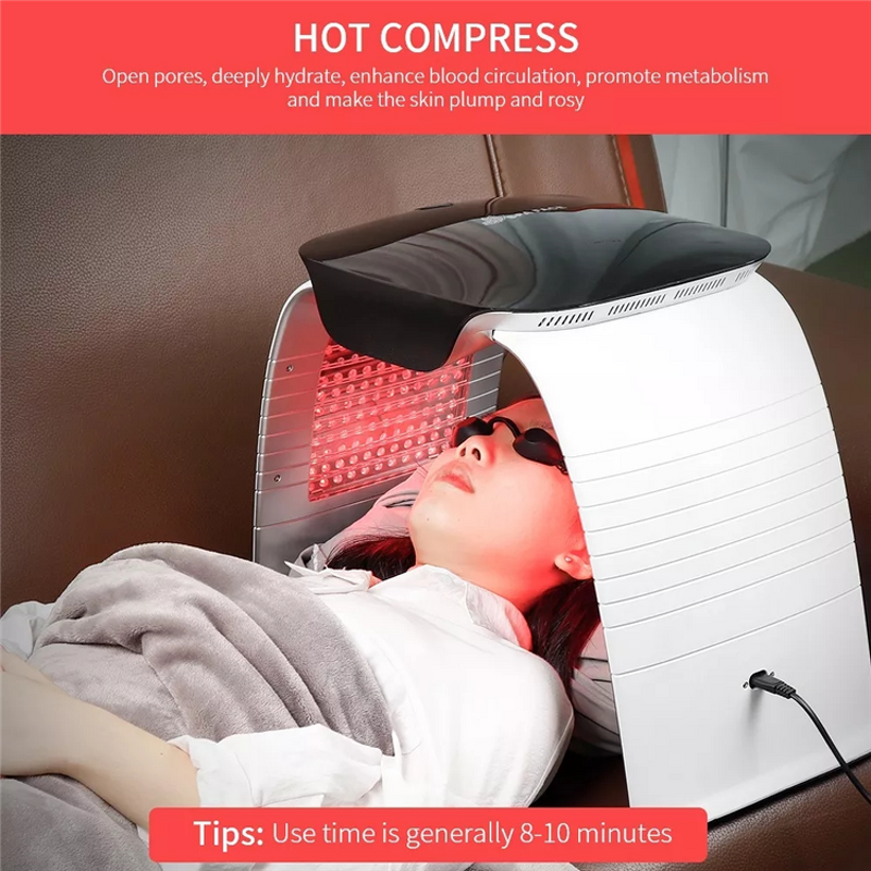 LED Mask Device Manufacturer - Steaming Facial Therapy with 7 Colors Photon for Acne