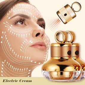 Face Cream Manufacturer - High-Frequency Vibration Massage Bottle Luxury Gold Bosin Lifting