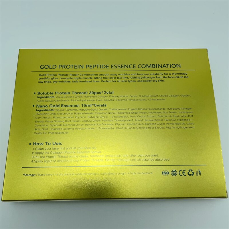 Gold Peptide Essence Kit Manufacturer - Collagen Line 24k Gold Essence Anti Aging Serum