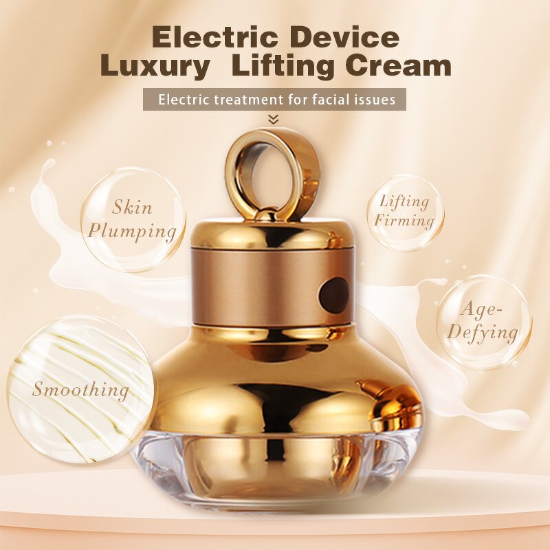 Face Cream Manufacturer - High-Frequency Vibration Massage Bottle Luxury Gold Bosin Lifting