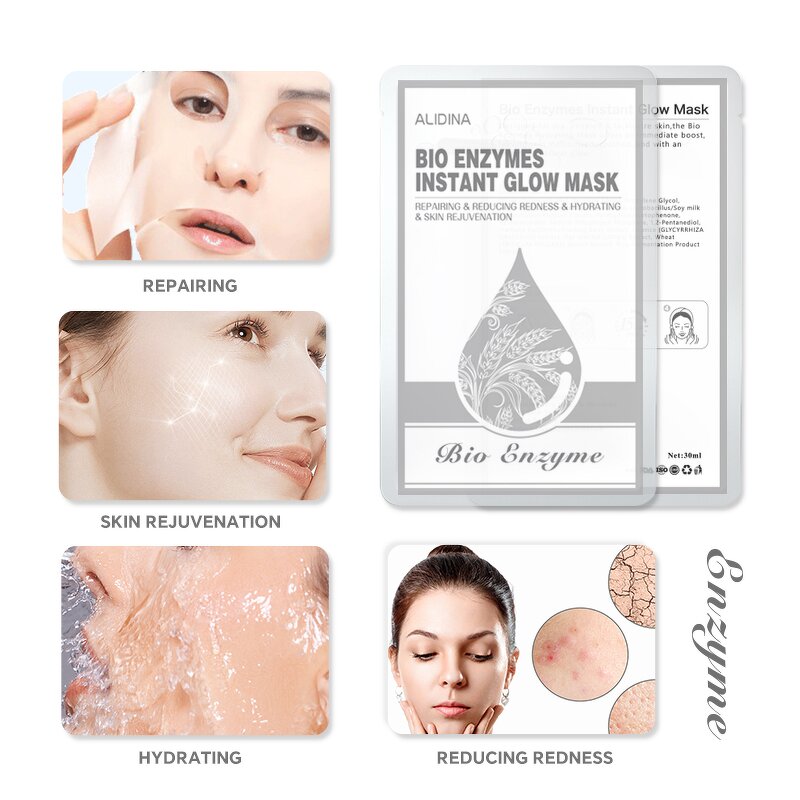 Facial Repair Mask Manufacturer - New Bio Enzymes Instant Glow for Calming & Hydrating