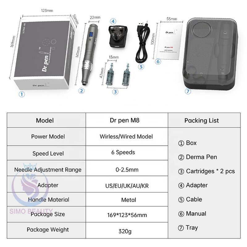 Dr Pen M8-W - Manufacturer - Original 16 Pin Microneedling Dermapen Device