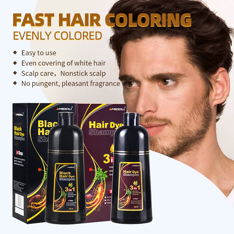 Hair Dye Shampoo Manufacturer - OEM Herbal 3-in-1 Paint Ginger Plant, Covers Gray