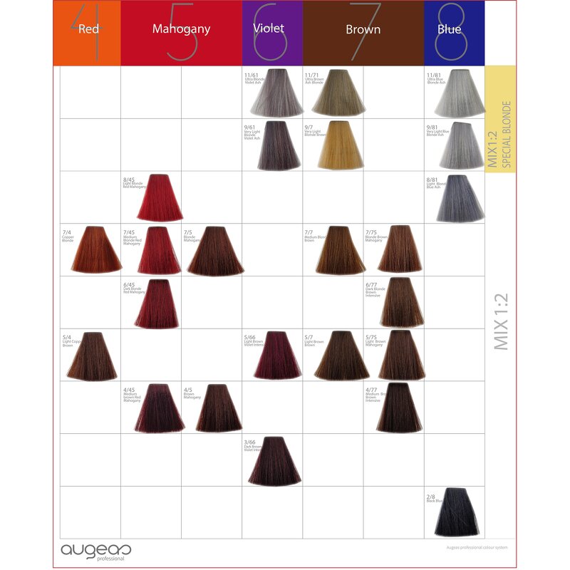 Hair Color Cream Manufacturer - 100ml Augeas Factory Price Low Ammonia Natural Permanent Wholesale