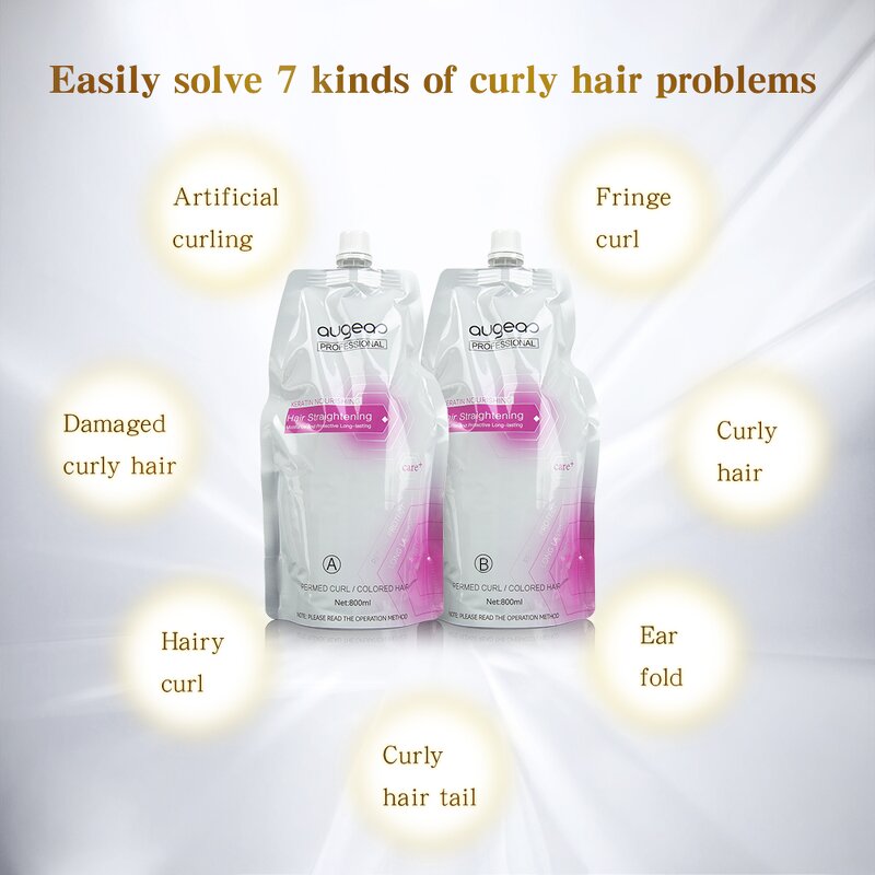 Hair Straightening Cream Manufacturer - 800ml Augeas Factory In Stock Private Label Professional
