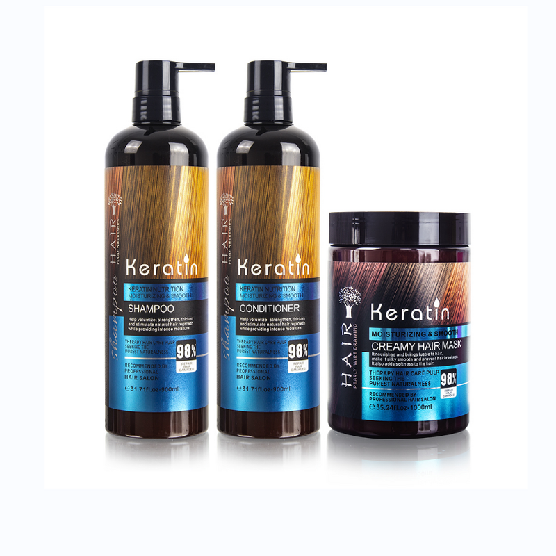 Shampoo and Conditioner Set Manufacturer - 900ml Keratin Fast Delivery Natural Organic Private Label Hotel
