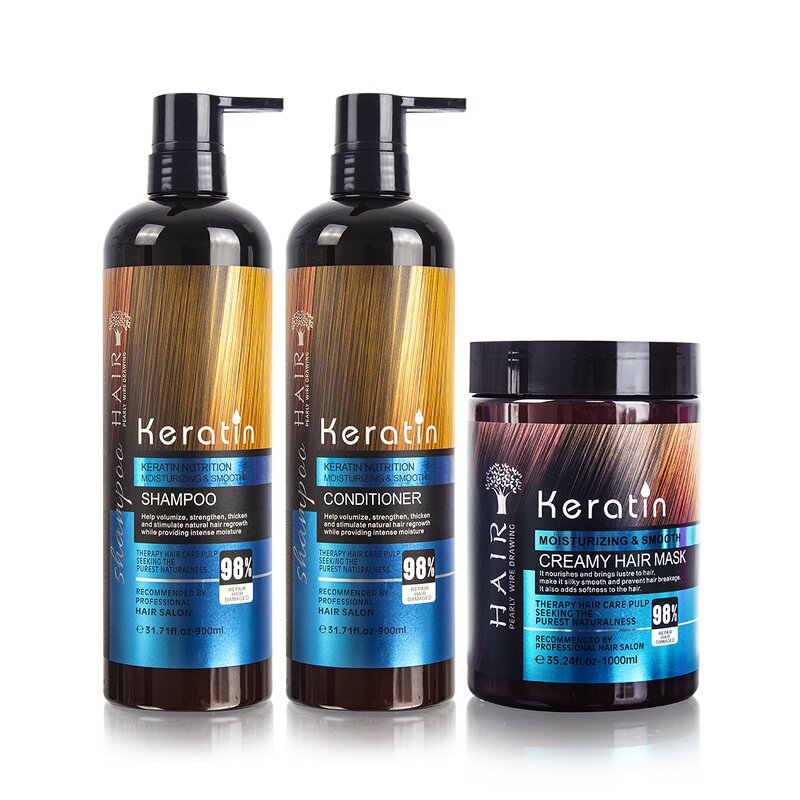 Shampoo and Conditioner Set Manufacturer - 900ml Keratin Fast Delivery Natural Organic Private Label Hotel
