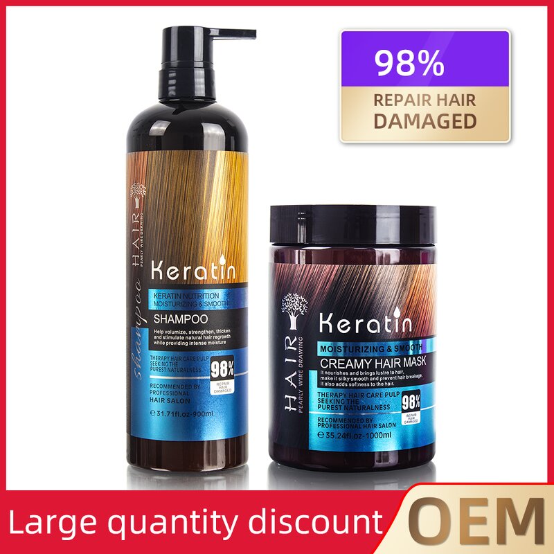 Shampoo and Conditioner Set Manufacturer - In Stock Keratin Natural Organic Biotin Private Label