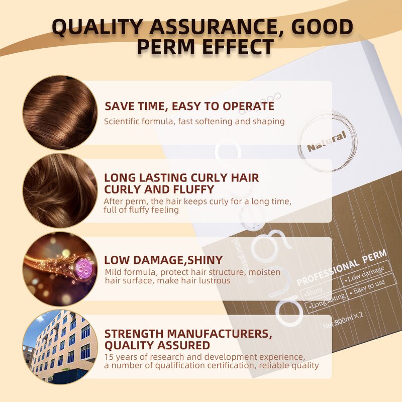 Hair Perm Manufacturer - Factory Price Ready to Ship Salon Natural Low Damage Long Lasting Curly