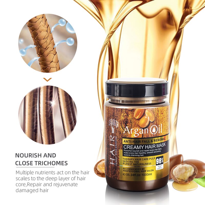Hair Mask Manufacturer - Wholesale Large Quantity Argan Hair Mask Reduce Split Ends