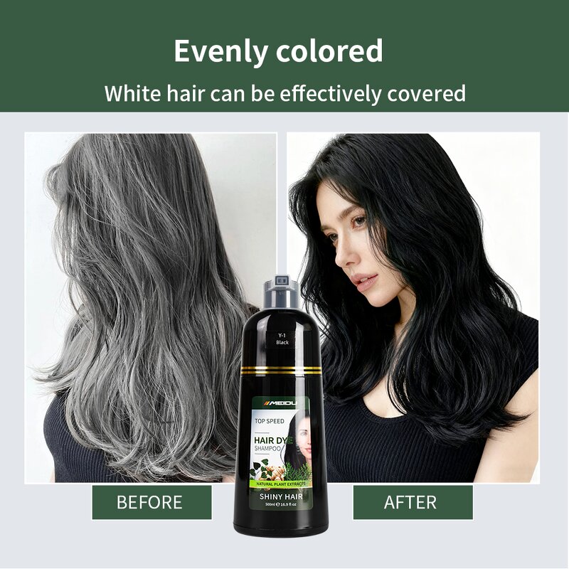 Hair Dye Shampoo Manufacturer - Wholesale Meidu Factory Ammonia Free 5-in-1 Ginseng