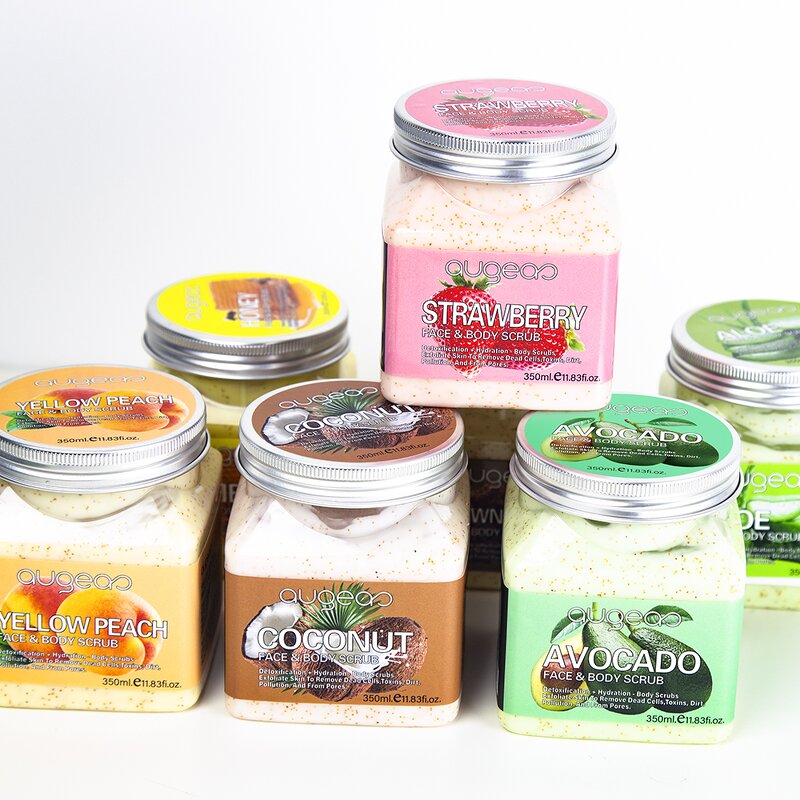 Body Scrub Manufacturer - 350ml Jars Guangzhou Fast Delivery Wholesale Exfoliating Whitening
