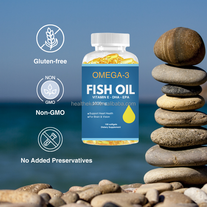 Fish Oil Softgel Capsules Manufacturer - Private Labels Organic 1000mg Omega 3 with EPA, DHA
