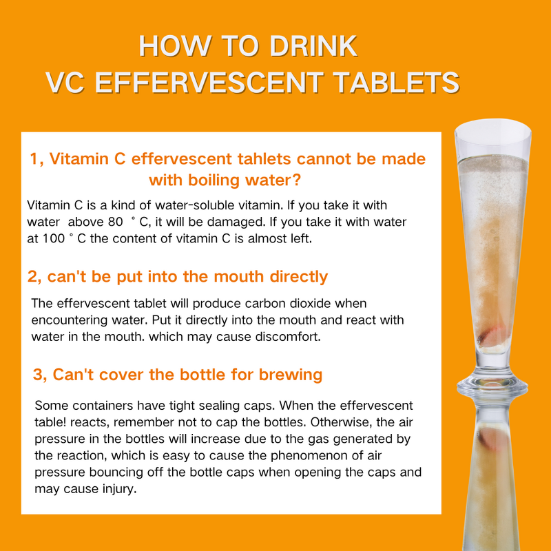 Vitamin C Effervescent Tablet Manufacturer - Private Labels 1000mg Orange Juice Bubble