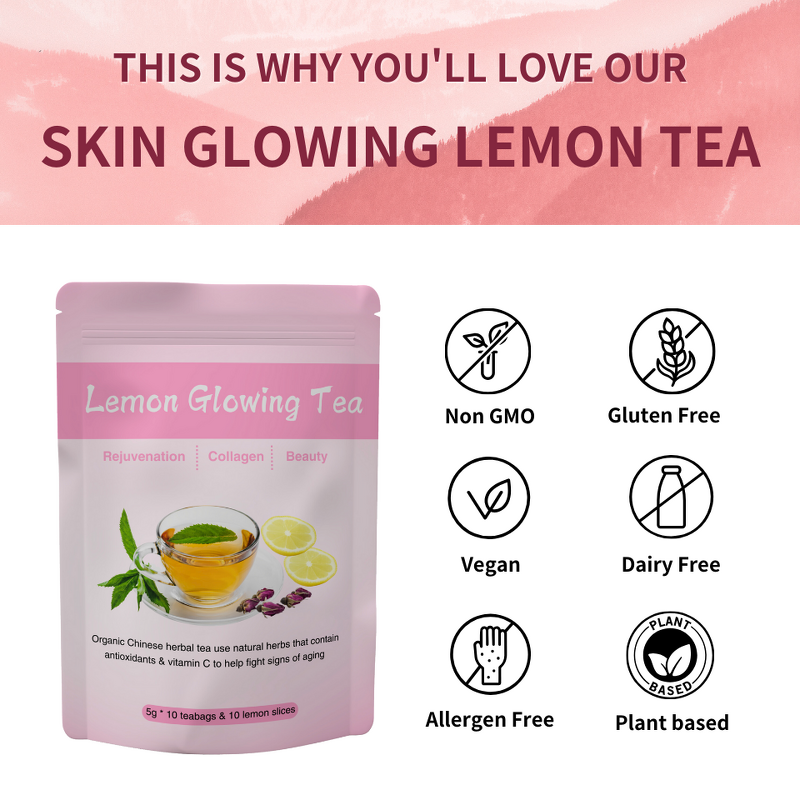 Lemon Tea Manufacturer - 10 Day Healthy Organic for Skin Glow & Rose, Bagged Sachet