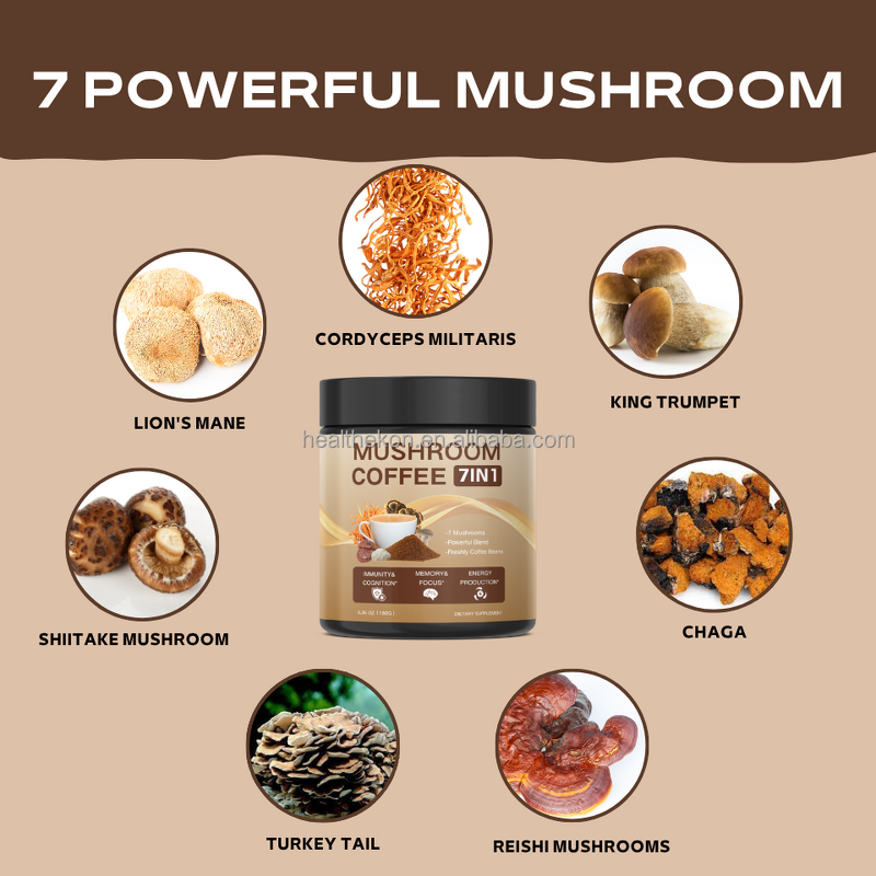 Mushroom Coffee Manufacturer - Private Label Organic Blend with Arabica Boost Energy