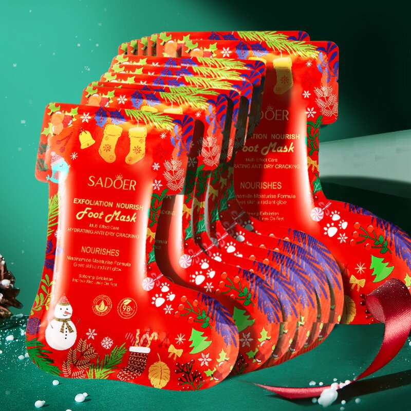 Foot Mask Manufacturer - SADOER Hydrating Exfoliating for Women Christmas Packaging