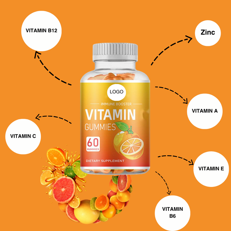 Vitamin Gummy Manufacturer - Adult Multi with C, B12, Zinc Orange Flavor, 60-count