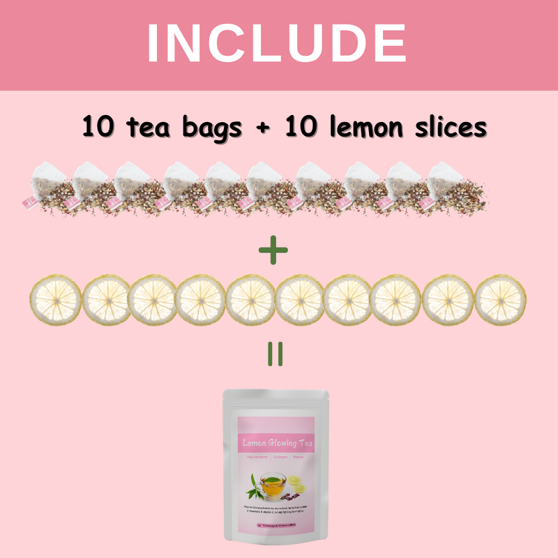 Lemon Tea Manufacturer - 10 Day Healthy Organic for Skin Glow & Rose, Bagged Sachet