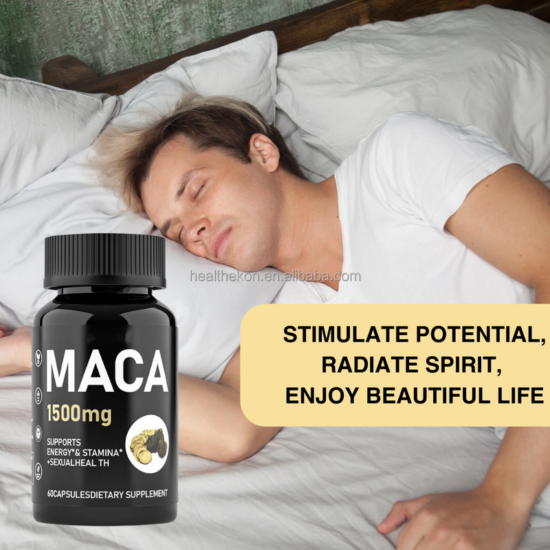 Maca Root Capsules Manufacturer - Private Label Extract for Energy & Immunity, 60 Count