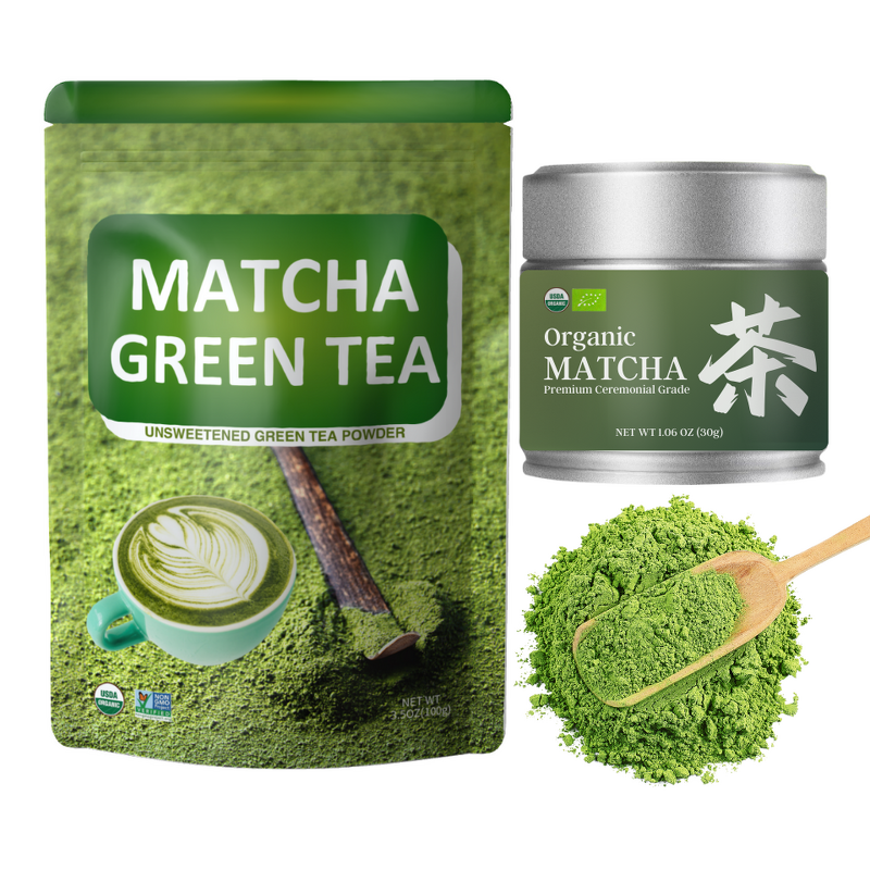 Matcha Powder Manufacturer - OEM 100% Pure Organic Green Tea Flat Belly Ceremonial