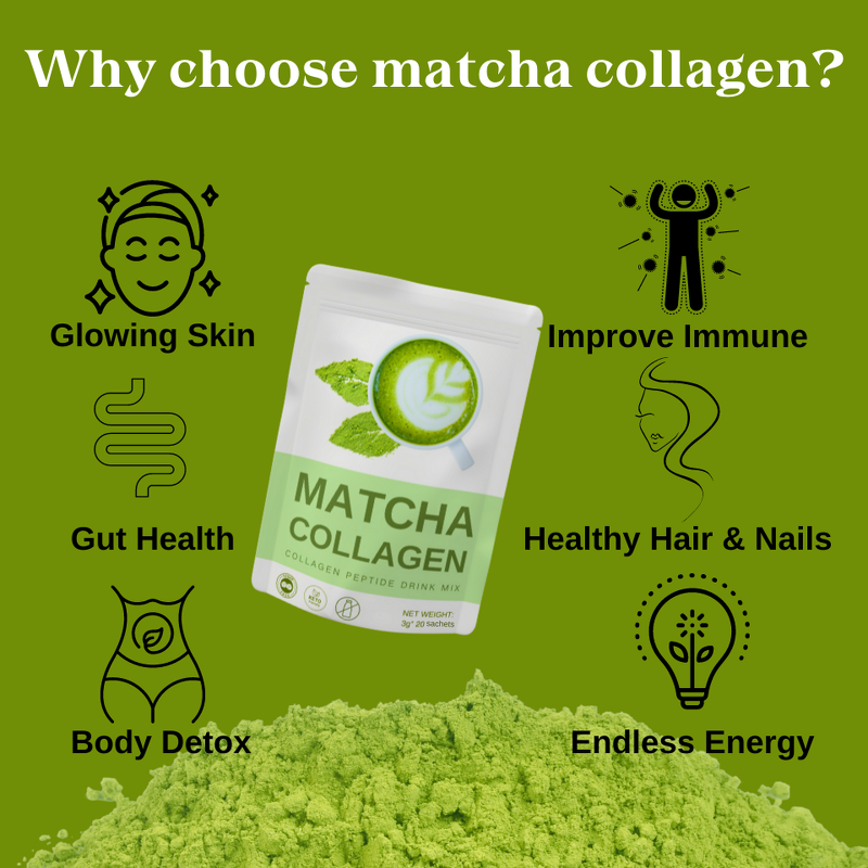 Collagen Matcha Latte Tea Manufacturer - OEM Blended Slenderizing for Gut & Hair Health