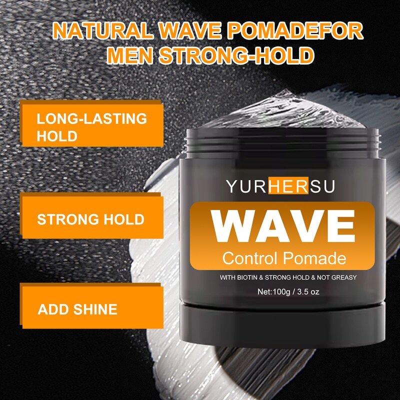 Hair Wax Pomade - Manufacturer - Men Wave Strong Hold Anti Frizz Nourishing Gummy
