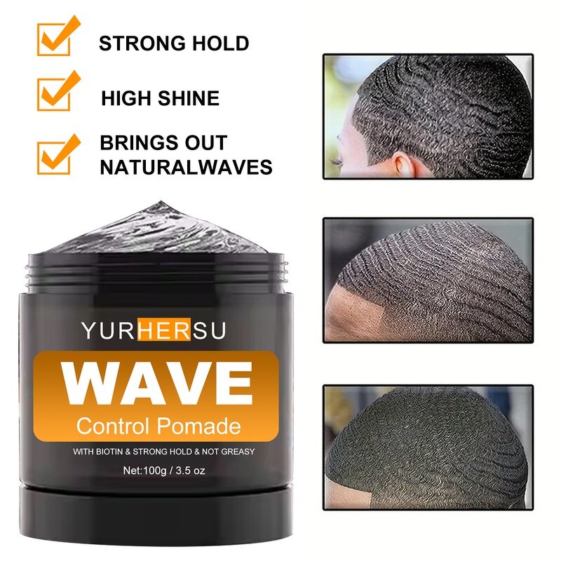 Hair Wax Pomade - Manufacturer - Men Wave Strong Hold Anti Frizz Nourishing Gummy