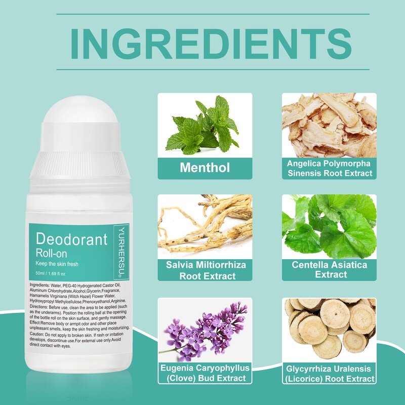 Roll-On Deodorant - Manufacturer - Women Natural Fragrance Armpit Antiperspirant