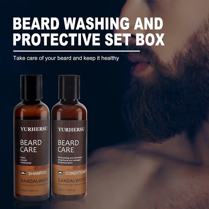 Beard Care Gift Set - Manufacturer - Cleaning Rolling Oil Serum Roller Balm Grooming