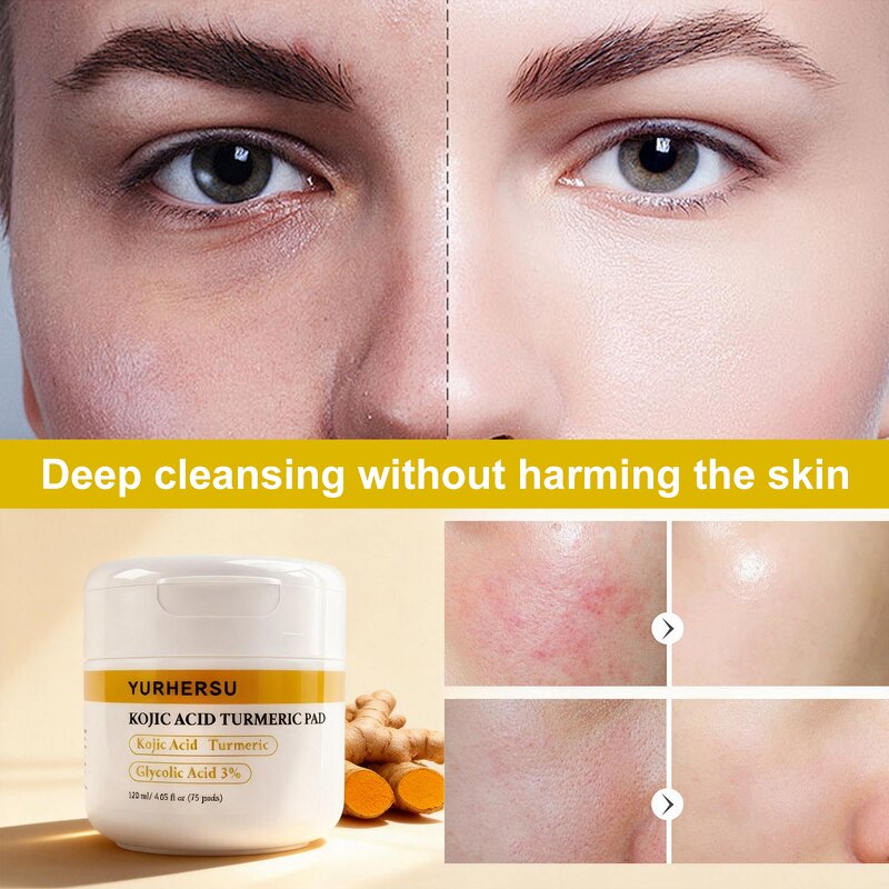 Exfoliating Pads - Manufacturer - Wholesale Kojic Acid Turmeric Gentle Brightening