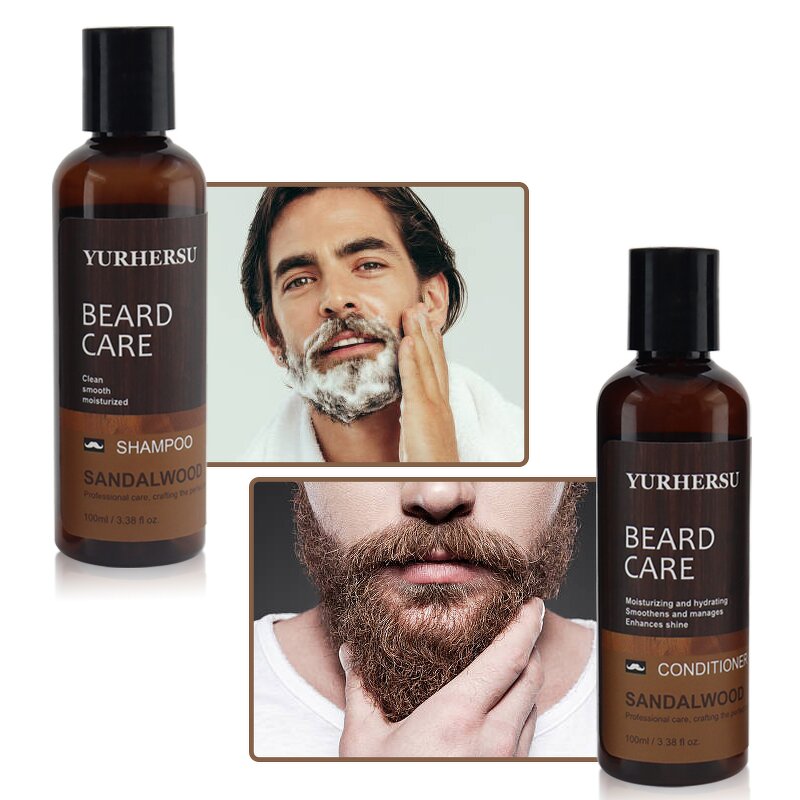 Beard Care Gift Set - Manufacturer - Cleaning Rolling Oil Serum Roller Balm Grooming