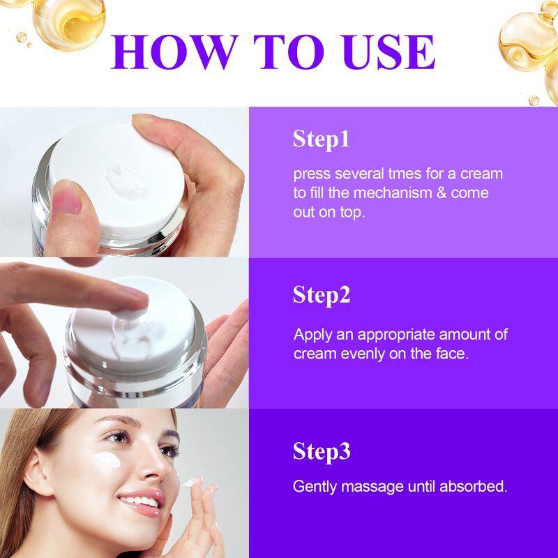 Facial Cream - Manufacturer - Hyaluronic Acid Vitamin C Niacinamide Brighten Anti-Aging