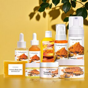 Turmeric Skincare Set - Manufacturer - Whitening Soap Cream Serum Oil Brightening