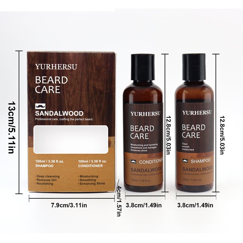 Beard Care Gift Set - Manufacturer - Cleaning Rolling Oil Serum Roller Balm Grooming