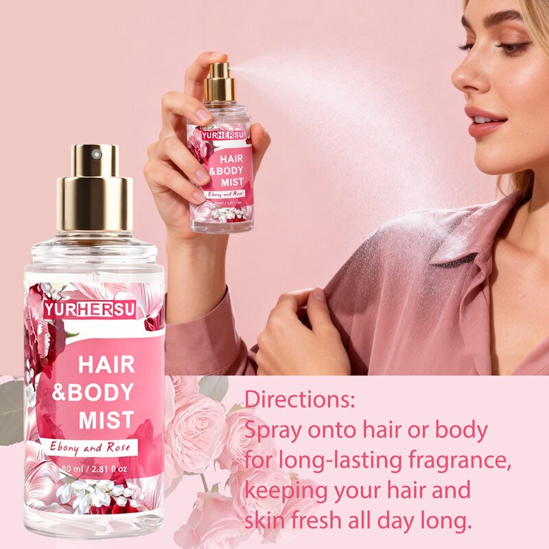 Rose Hair Body Spray - Manufacturer - Rose Extract Glycerin Castor Oil Moisturizing