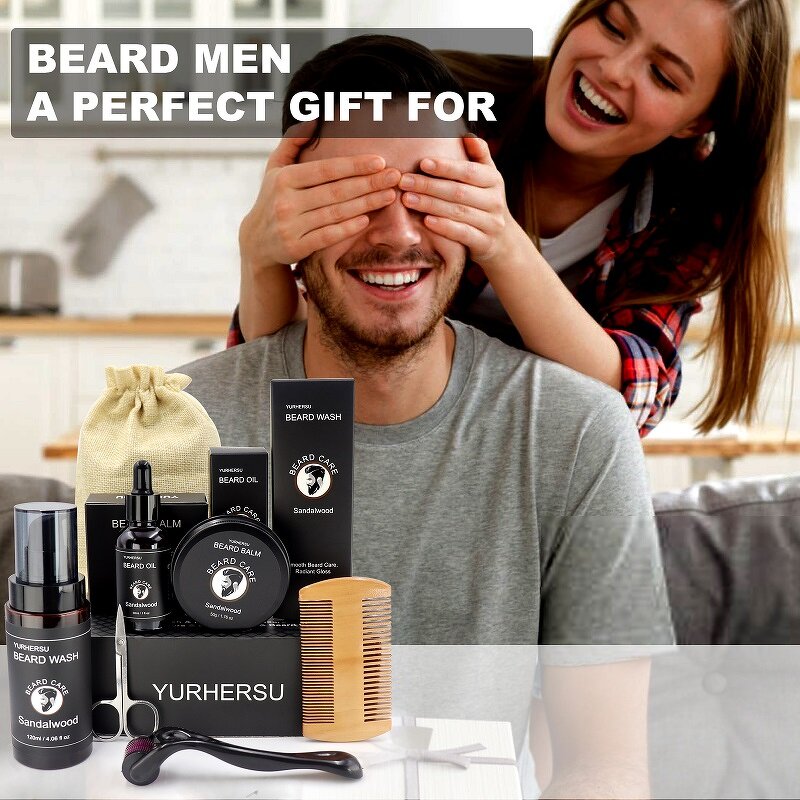 Beard Care Kit - Manufacturer - Natural Organic Oil Balm Soften Grooming Growth Gift